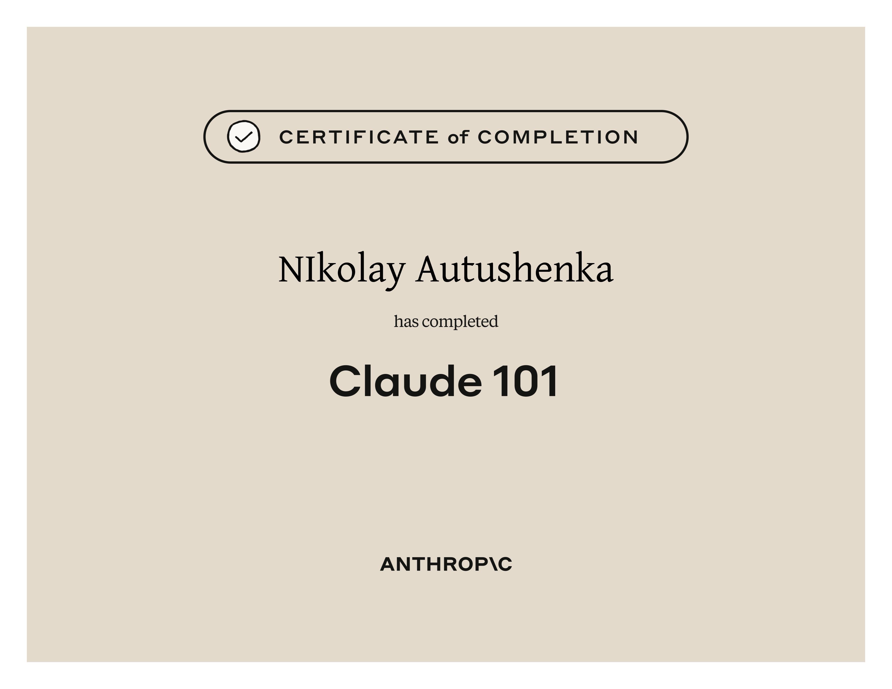 Anthropic — Claude 101